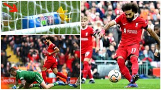 Jordan Pickford penalty cheat on bottle before Salah scores goal in Liverpool vs Everton