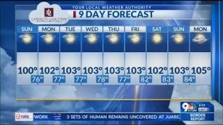 Sunshine, heat for the next 9 days