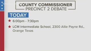 Orange County holding debate for candidates  running for Precinct 2 County Commissioner