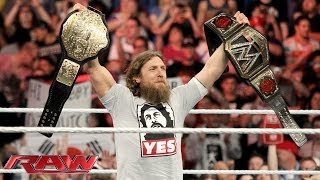 The new wwe world heavyweight champion daniel bryan addresses proud
members of "yes!" movement. http://www.wwe.com/wwenetwork more -
http://www.w...