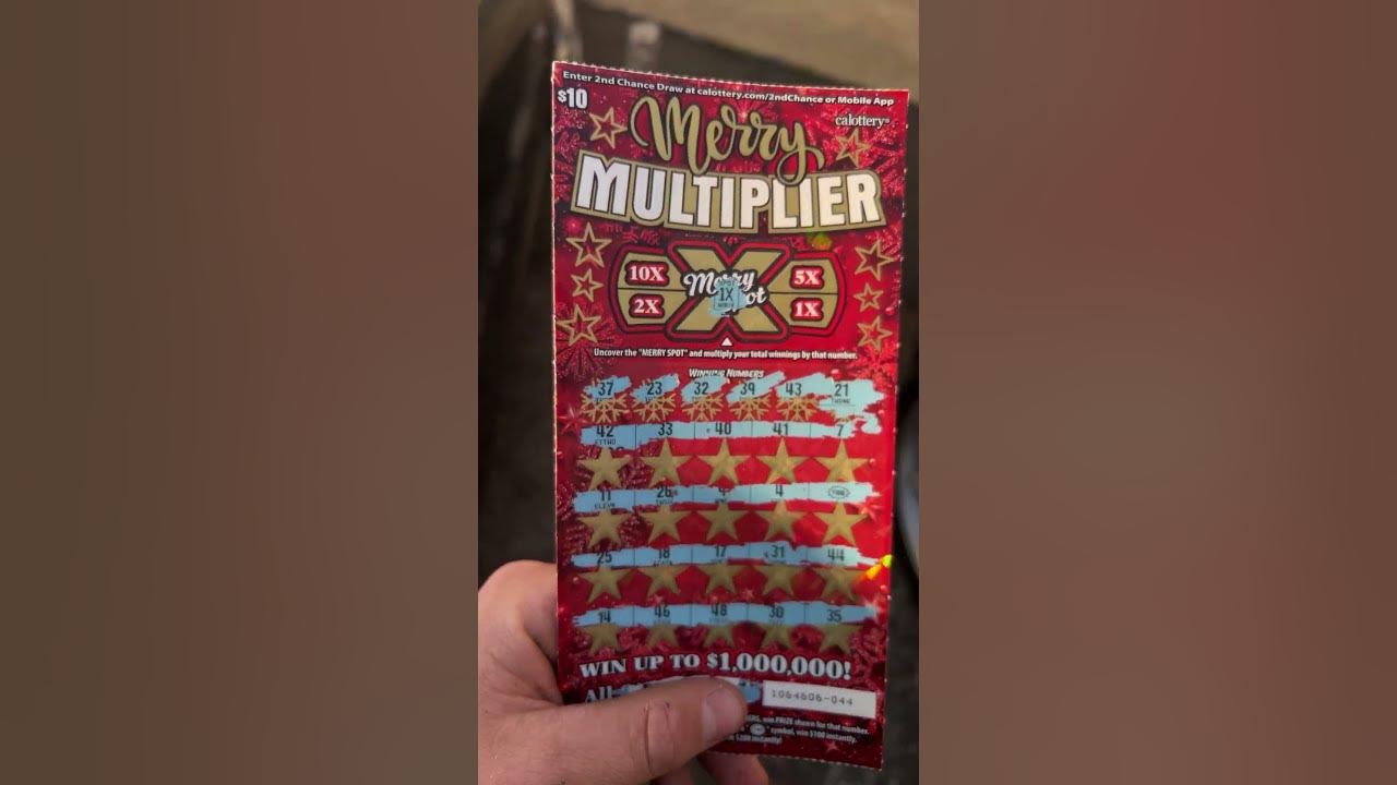 Merry multiplier instant win californialottery calottery 