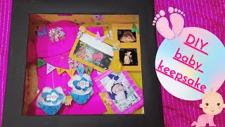 Diy baby keepsake shadow box/ preserve your baby's precious memories/ newborn shadow box in 0 budget