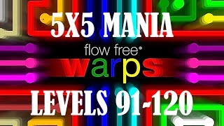 Flow Free Warps 5x5 Mania Levels 91-120 screenshot 1