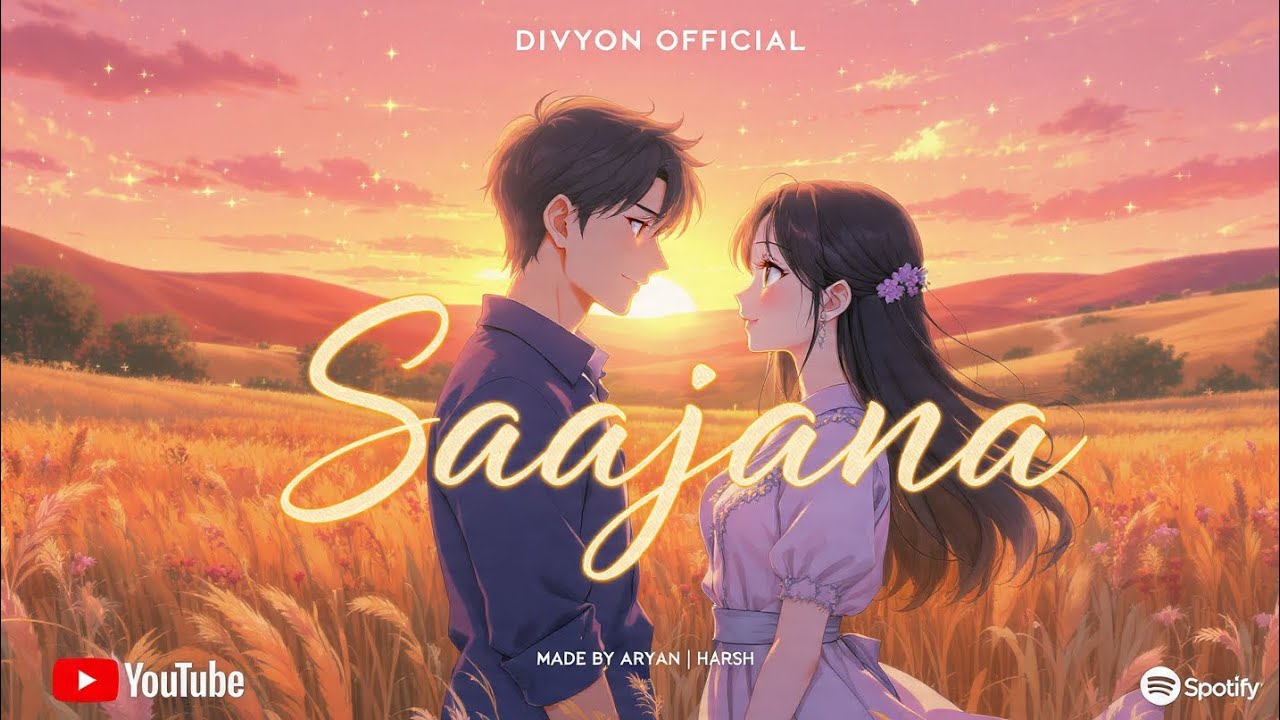 Saajna | Indian Anime Style Romantic Song | DIVYON OFFICIAL