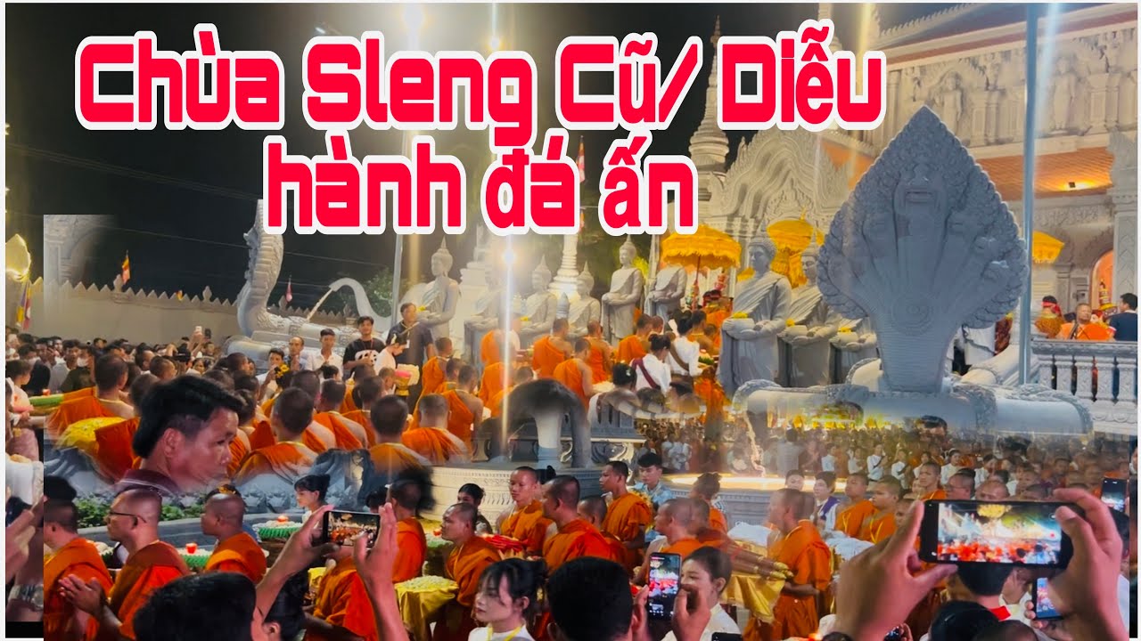 Lễ kiết giới sima chùa Sleng Chas/ Diễu hành đá sima hoàn thành lễ khánh thành