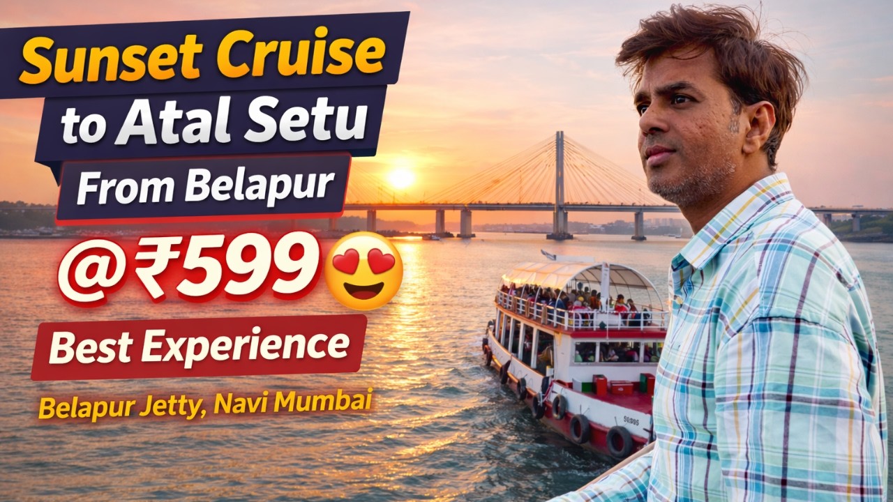 🌅 Sunset Cruise to Atal Setu @ ₹599 😍 | Best Hidden Experience | Belapur, Navi Mumbai