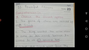 Class 6 Chapter 10 Powerful Moves Questions and answers, English alive coursebook 6