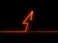Glowing Neon Battery Charging Animation, 4K Neon Battery Charging Icon, Neon Battery Charge Symbol A