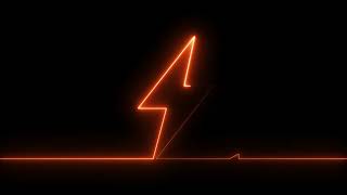 Glowing Neon Battery Charging Animation, 4K Neon Battery Charging Icon, Neon Battery Charge Symbol A