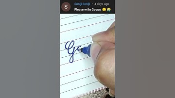 Gaurav - Beautiful name in Cursive writing | Cursive writing for beginners | #shorts