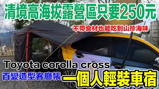 一個人的車泊-小車車宿｜高海拔露營區一晚只要250元｜百變客廳帳變化多端