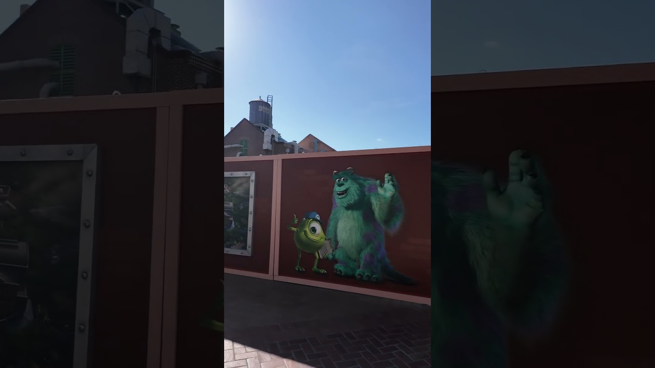 Monsters Inc. construction walls up at Hollywood Studios! 