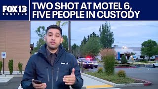 5 suspects in custody after 2 people shot at Fife, WA motel