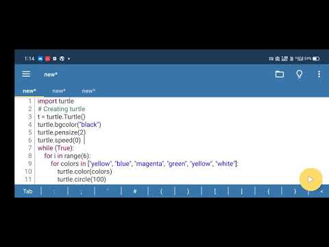 how to use turtle library python in a mobile