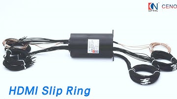 High Definition HDMI Slip Ring Rotary Joint Coaxial 250Rpm Transmitting