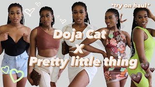 THE STREETS ARE CALLING \& I'M DUE TO PICK UP 📞| #NEWIN DOJA CAT X PRETTY LITTLE THING TRY ON HAUL🔥