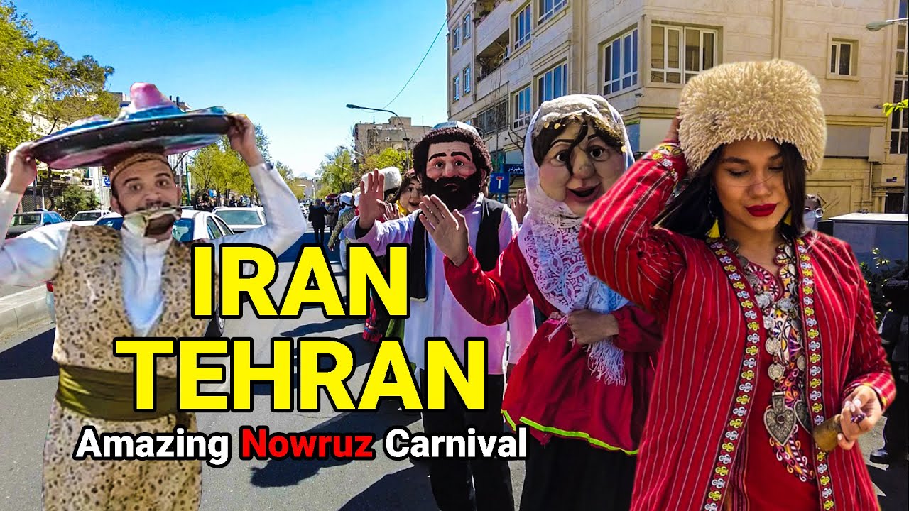 IRAN - Walking Tour On Tehran City 2022 Amazing Nowruz Carnival ایران تهران