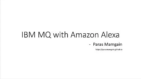 IBM MQ with Amazon Alexa