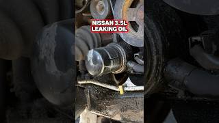 Nissan 3.5L Leaking Oil, And All Signs Point To The Oil Cooler Gasket.