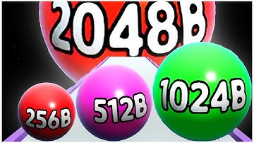 Ball 2048 Game - Merge Numbers - infinite mod - Gameplay Walkthrough - reach 1024B