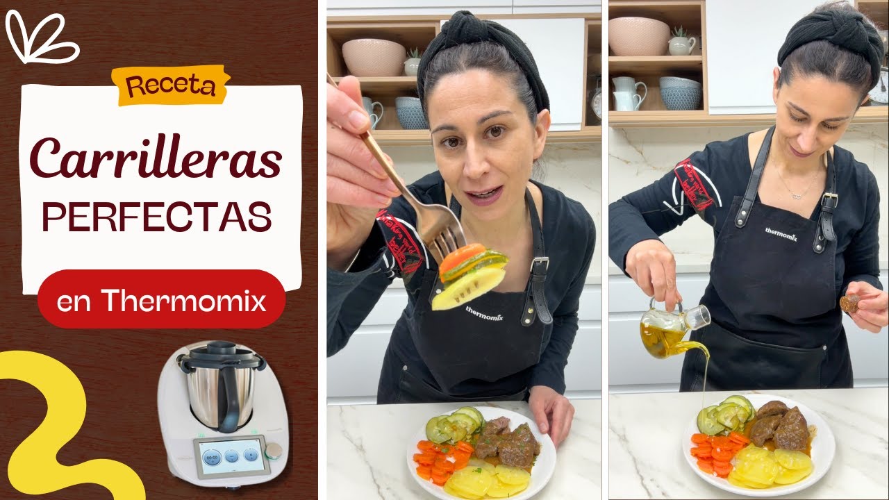 🤩 Carrilleras en Salsa PERFECTAS con Guarnición Verduras al Vapor 🥕🥔 en Thermomix TM6