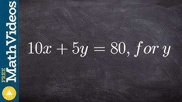 How do you solve a linear equation in standard form for y