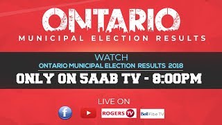 Live Ontario Municipal Election Results Coverage (2018)