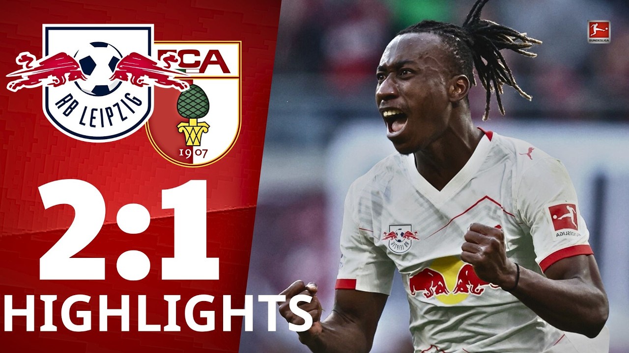 RB Leipzig - FC Augsburg | 2:1 | Highlights | Bundesliga, 25. Spieltag 2025/26