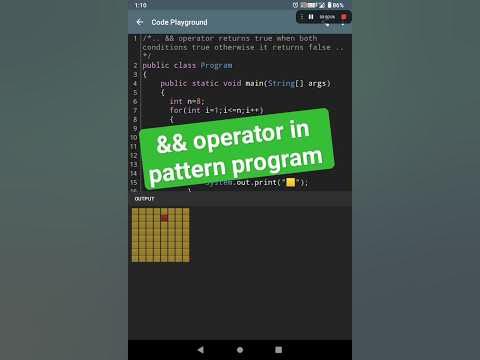 AND) operator in pattern program | Java Program #Java #Programming ...