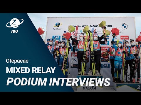 World Cup 21/22 Otepaeae: Mixed Relay Podium Interviews