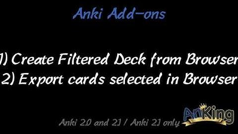 Anki: Create Filtered Deck from Browser & Export Cards Selected in Browser