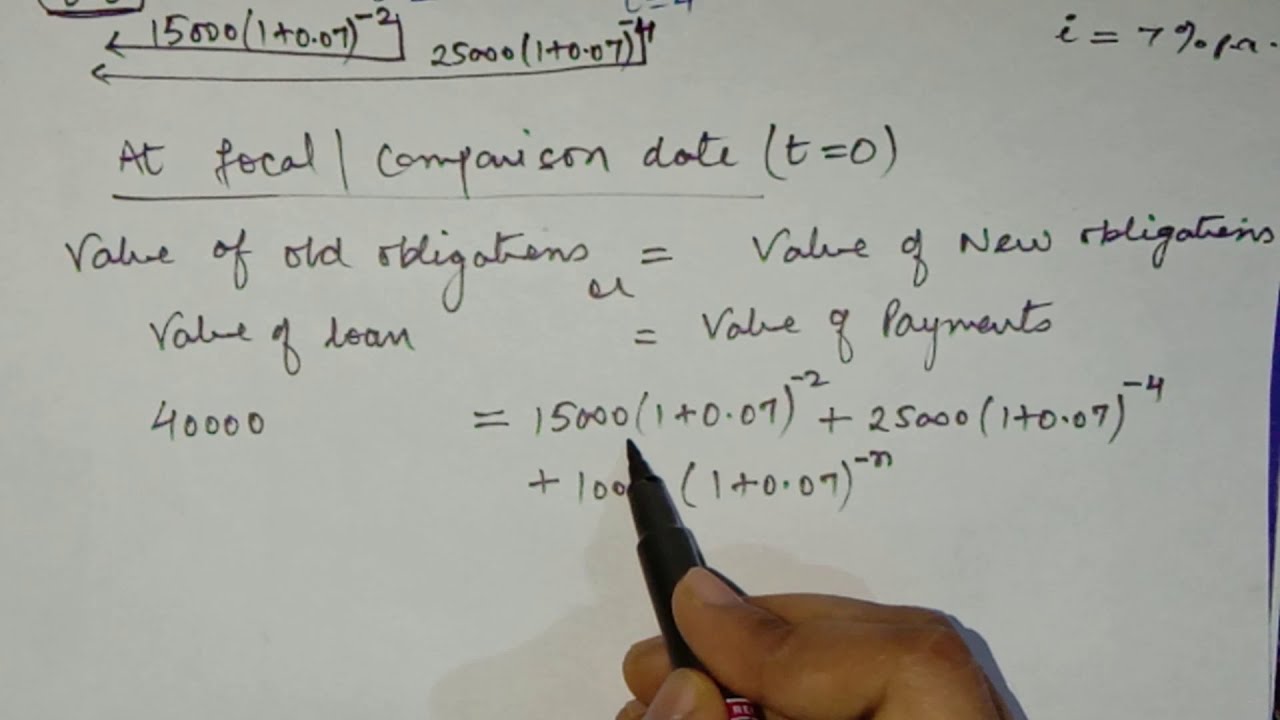 Equation of Value (Mathematics of Finance) Find Number of Years i.e, n