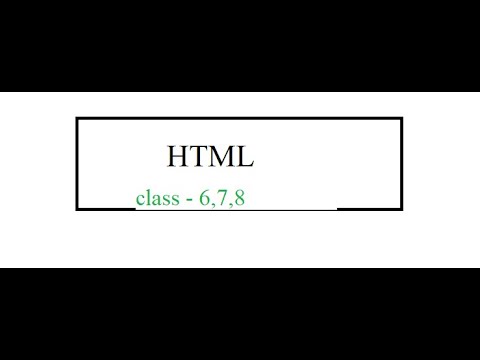 HTML Basic, Structure of HTML , Class - 6,7,8 - YouTube