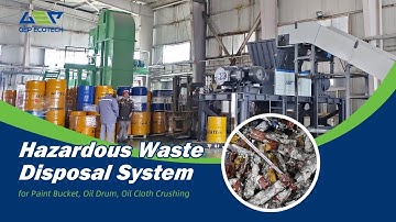 Intelligent Hazardous Waste Shredder Machine for Paint Bucket, Oil Drum, Oil Cloth Crushing