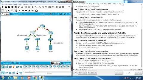 4.3.2.6 Packet Tracer - Configuring IPv6 ACLs