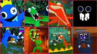 Rainbow friends chapter 1 3rd person Roblox jumpscares