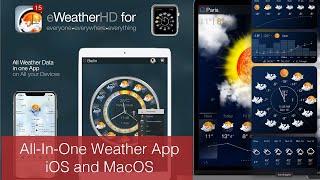 eWeather HD 3.18 for iOS and MacOS - New weather app and Weather Widgets iPhone, iPad and MacOS screenshot 1