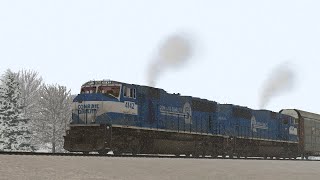 Conrail SD70MAC`s 4134 and 4142