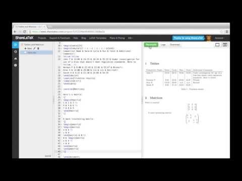 LaTeX Tutorial pt 6 - Tables and Matrices in LaTeX