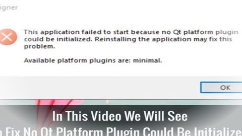 Qt platform plugin could not be initinitialized error Fix | no Python folder