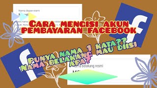 cara isi nama belakang di fb pro tapi namanya  hanya 1 kata