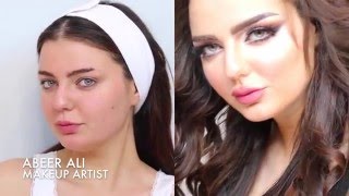 LET YOUR GLAMOUR SHINE! MAKEUP TUTORIAL ABEER ALI   خطوات مكياج ابراز الجمال مع عبير علي