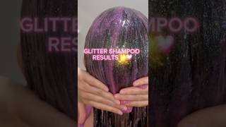 The viral glitter hair results 😱 what do we think?? 🧐 #glitterhair #glittershampoo