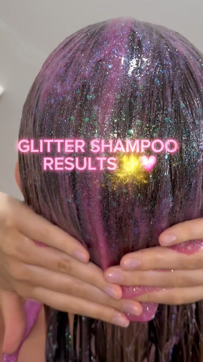 The viral glitter hair results 😱 what do we think?? 🧐 #glitterhair #glittershampoo