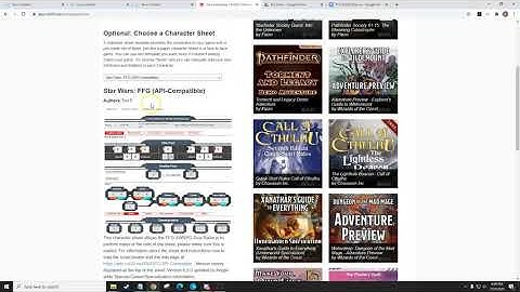 How to Create a game on roll20 for FFG Star Wars (API)