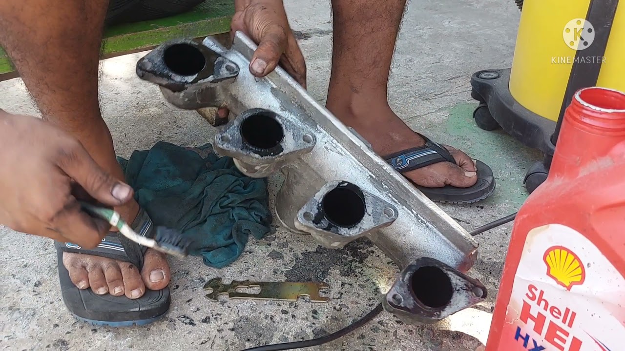 Mitsubishi L300fb 4D56 engine EGR Cleaning, Intake and Exhaust Manifold