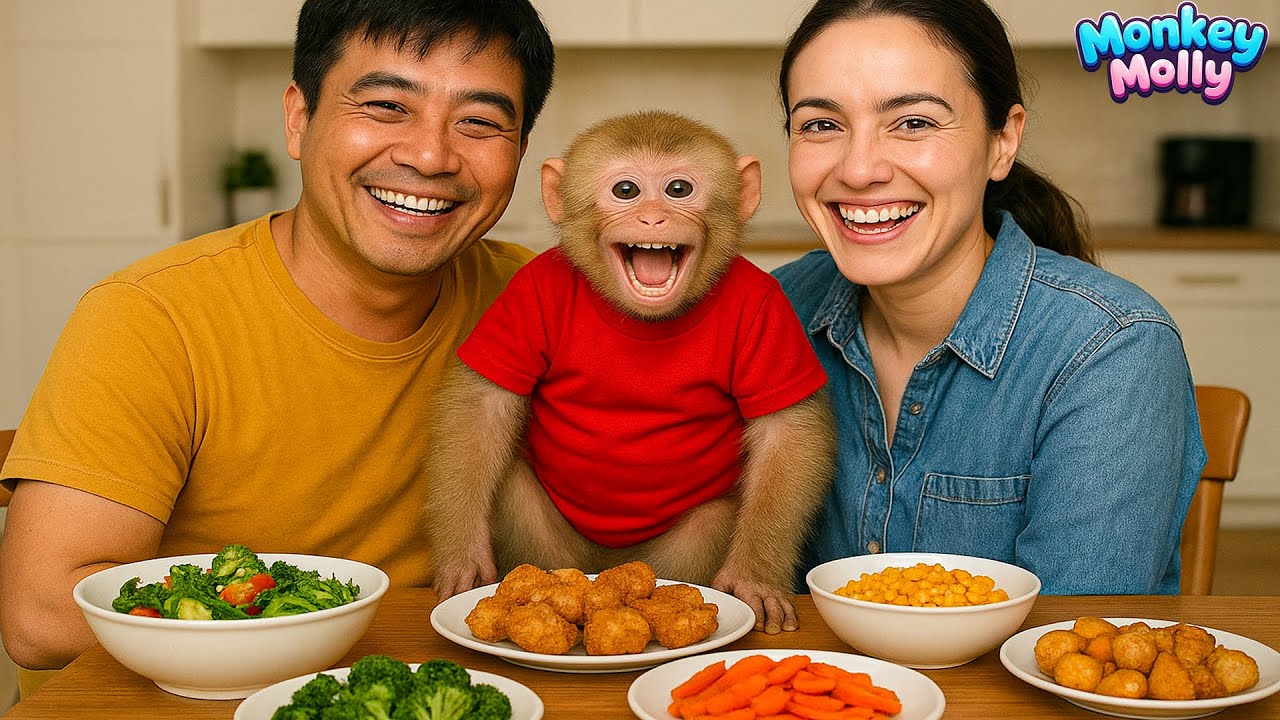 A Heartwarming Week! Smart Monkey Molly Spends Joyful Days with Mom and Dad!