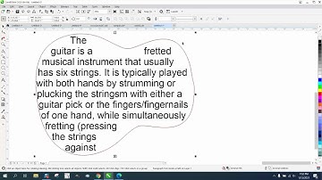 Corel Draw Tips & Tricks Text in a shape like a paragraph in a Guitar Body