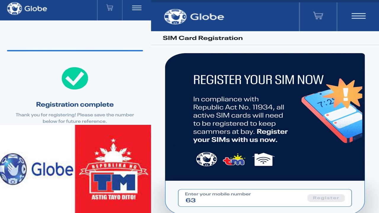 PAANO MAG REGISTER NG GLOBE TM SIM CARD GAMIT ANG MOBILE PHONE SIM