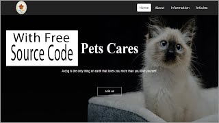 Pet Landing Page||  Responsive  Landing Page Using Html CSS With Source Code